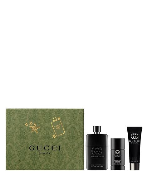 gucci 3-pc guilty gift set|Gucci Guilty pour homme set.